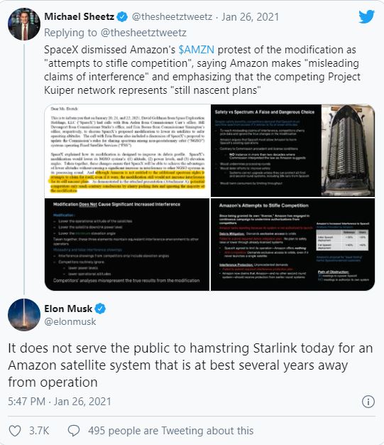 Elon Musk lại công khai chọc giận Bezos: Cáo buộc Amazon cản trở sự phát triển của Starlink - Ảnh 1.