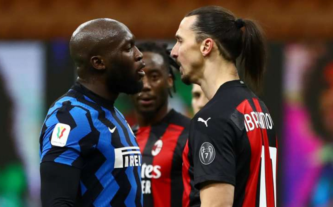 Ibrahimovic nhận thẻ đỏ, AC Milan thất thủ trước Inter Milan