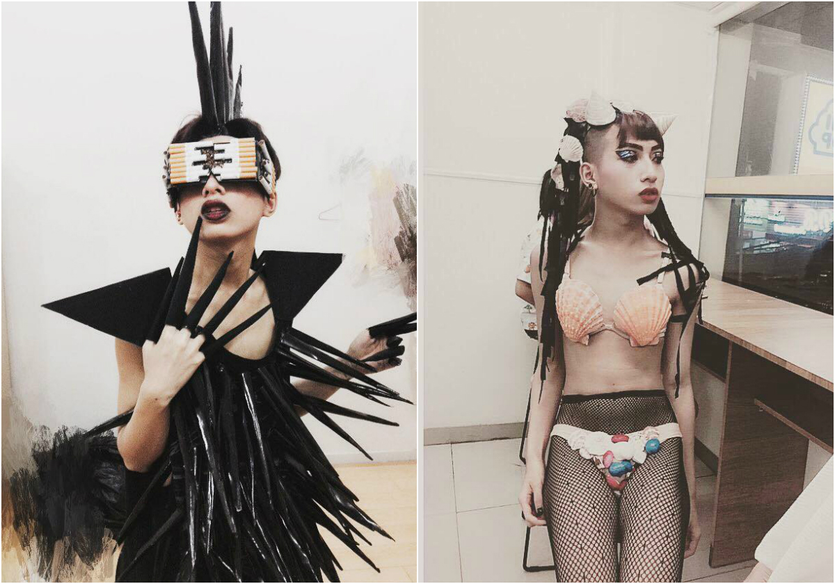 Chàng trai diện trang phục kỳ quái đi dạo trên phố Nguyễn Huệ - Ảnh 2. Chàng trai diện trang phục kỳ quái đi dạo trên phố Nguyễn Huệ - Ảnh 2.