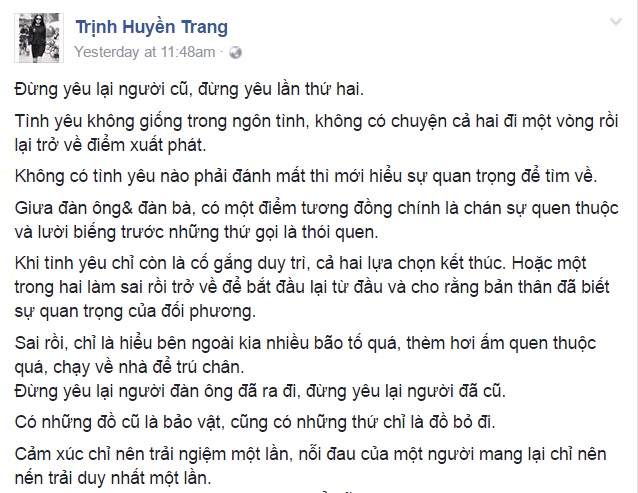 Đừng yêu lại người cũ, đừng yêu lần thứ hai - Là con gái, ai cũng phải tâm đắc với lời khuyên này! - Ảnh 1.