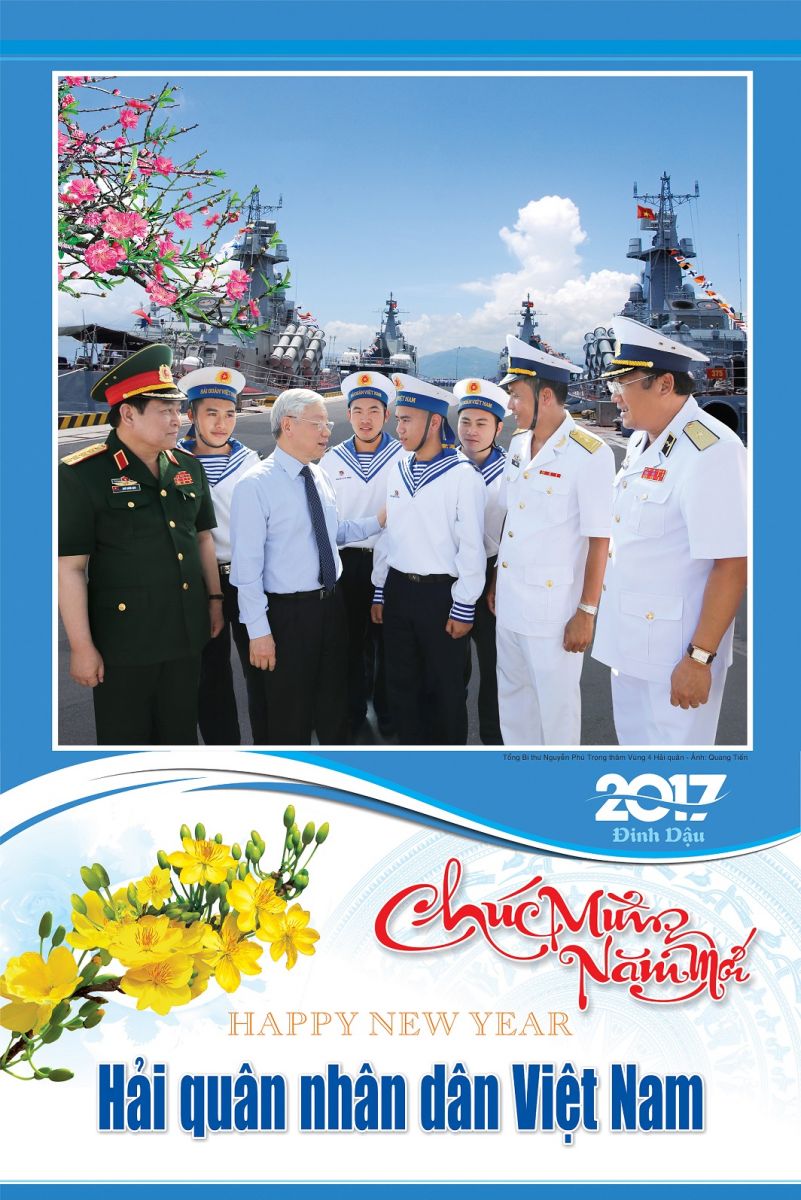 Lịch Hải quân Nhân dân Việt Nam năm Đinh Dậu 2017 - Ảnh 1. Lịch Hải quân Nhân dân Việt Nam năm Đinh Dậu 2017 - Ảnh 1.
