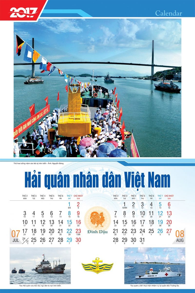 Lịch Hải quân Nhân dân Việt Nam năm Đinh Dậu 2017 - Ảnh 5. Lịch Hải quân Nhân dân Việt Nam năm Đinh Dậu 2017 - Ảnh 5.