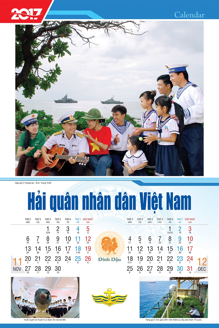 Lịch Hải quân Nhân dân Việt Nam năm Đinh Dậu 2017 - Ảnh 7. Lịch Hải quân Nhân dân Việt Nam năm Đinh Dậu 2017 - Ảnh 7.