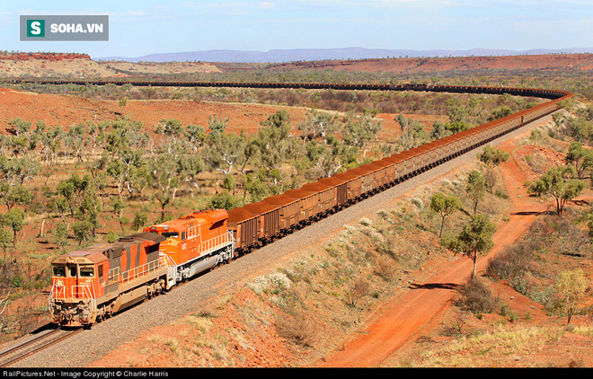Con quái vật khổng lồ nhất ngành đường sắt thế giới, dài 7.300m và nặng 100.000 tấn - Ảnh 1.