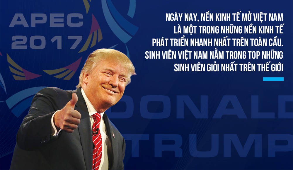 Những câu nói đầy lay động của Tổng thống Trump trong bài phát biểu tại APEC 2017 - Ảnh 3. Những câu nói đầy lay động của Tổng thống Trump trong bài phát biểu tại APEC 2017 - Ảnh 3.