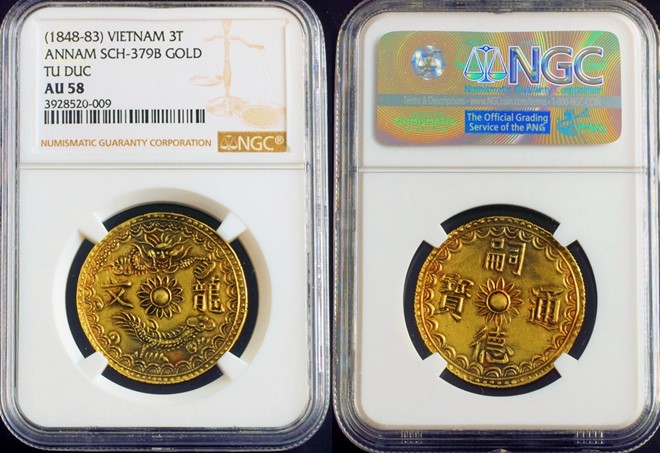 Đồng xu vàng thời vua Tự Đức giá 199 triệu đồng trên eBay - Ảnh 2.