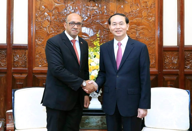 Chủ tịch nước Trần Đại Quang tiếp đại sứ Cuba sáng 28-8 - Ảnh 1. Chủ tịch nước Trần Đại Quang tiếp đại sứ Cuba sáng 28-8 - Ảnh 1.