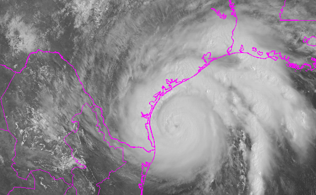 Biến đổi khí hậu làm gia tăng sức tàn phá của siêu bão Harvey. Ảnh: NOAA