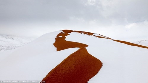 Không thể tin nổi: Tuyết rơi trên sa mạc lớn nhất thế giới sau 38 năm - Ảnh 12.