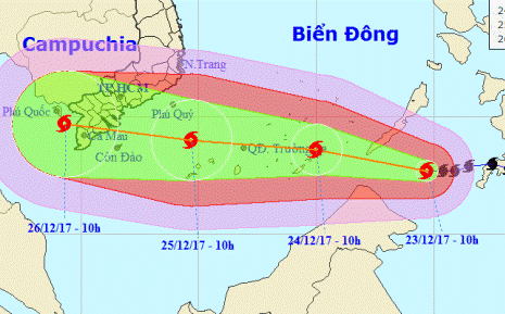 Cơ quan khí tượng hàng đầu Mỹ cảnh báo về cơn bão “cực hiếm” hướng vào Việt Nam