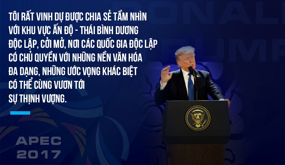 Những câu nói đầy lay động của Tổng thống Trump trong bài phát biểu tại APEC 2017 - Ảnh 6. Những câu nói đầy lay động của Tổng thống Trump trong bài phát biểu tại APEC 2017 - Ảnh 6.