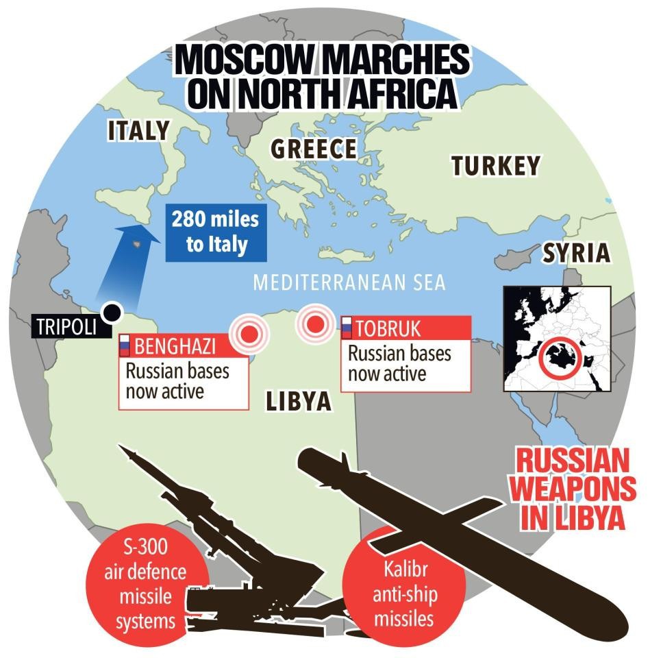 Báo Anh: TT Putin tạo ra ''sóng thần'' ở Địa Trung Hải - Đưa quân và tên lửa vào Libya? - Ảnh 2. Báo Anh: TT Putin tạo ra ''sóng thần'' ở Địa Trung Hải - Đưa quân và tên lửa vào Libya? - Ảnh 2.