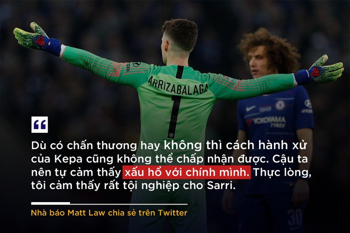 Những phát ngôn đáng chú ý nhất về vụ bật thầy của trai đẹp Kepa - Ảnh 2. Những phát ngôn đáng chú ý nhất về vụ bật thầy của trai đẹp Kepa - Ảnh 2.