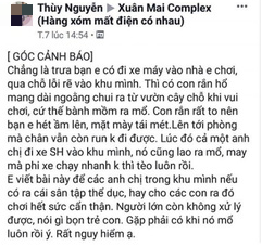 Dân phản ánh rắn hổ mang phi thân ra mổ người đi xe máy tại khu chung cư ở Hà Đông - Ảnh 2.