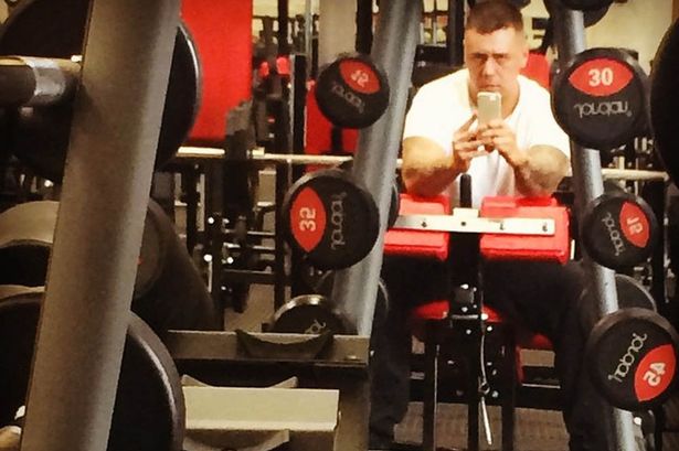 Danny Davidson tại phòng tập gym. Ảnh: Mirror.