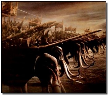 
Đội quân voi khiến mọi đội quân đều kiêng dè.
