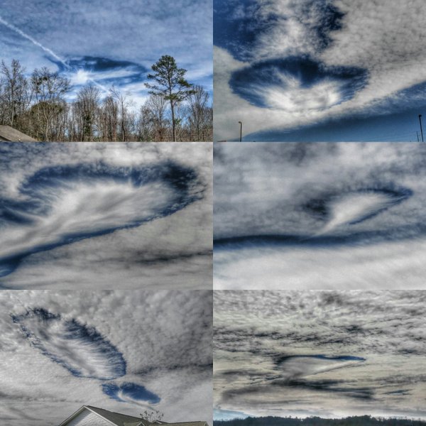 Những đám mây lạ trên bầu trời ba bang nước Mỹ