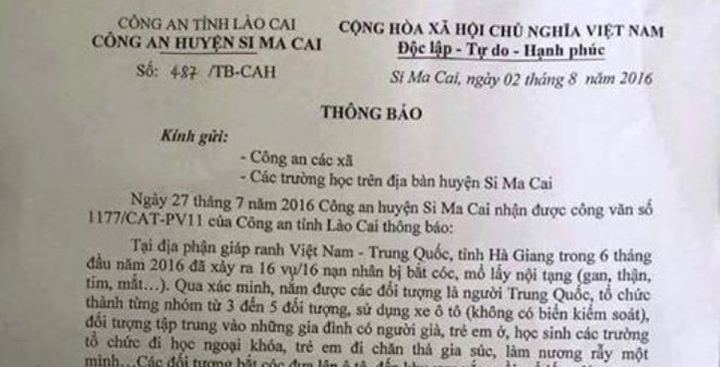 Công an huyện nói về thông báo cảnh giác 