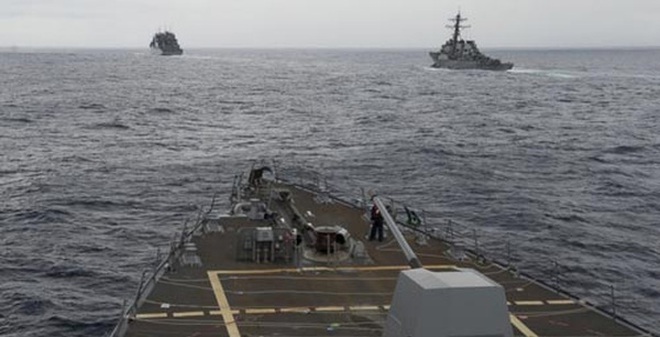 Hai hạm đội Mỹ bao sân châu Á