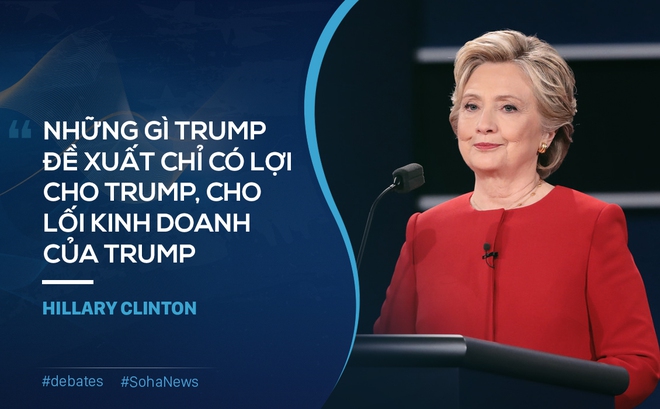 Tranh luận Trump-Clinton: Những phát ngôn xỏ xiên của 2 ứng cử viên - Ảnh 9.