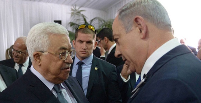 Cái bắt tay lịch sử trong lễ tang ông Shimon Peres