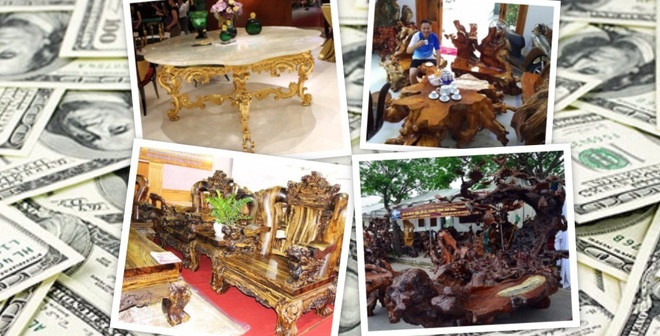 Bàn ghế ngàn tuổi, nặng gần chục tấn giá bạc tỷ của đại gia Việt