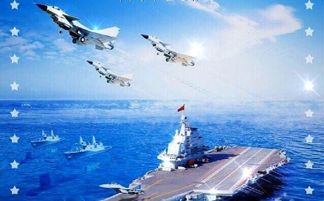 BQP TQ bị chỉ trích vì "đăng nhầm" ảnh tàu Mỹ, máy bay Nga để chúc mừng lực lượng hải quân