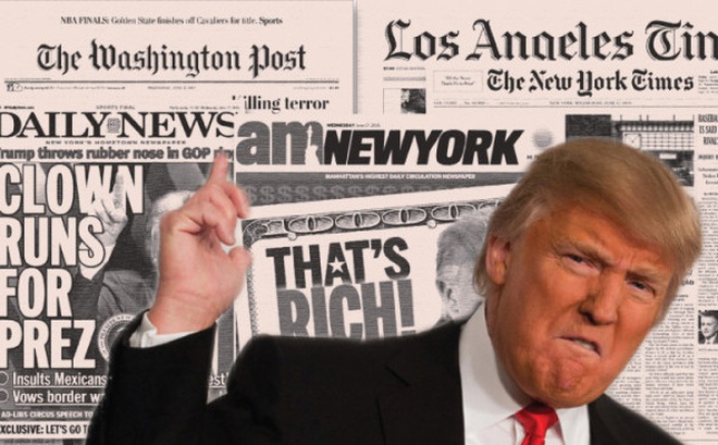 "Cơn bão truyền thông" xoay quanh Trump thực chất là một chiến lược công phu?