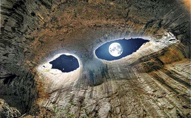 Bí ẩn "đôi mắt thần" kỳ lạ xuất hiện ở hang động Bulgaria
