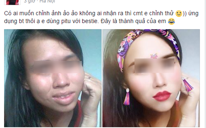 Cô gái có gương mặt đầy khuyết điểm được chỉnh sửa "xinh lung linh" nhờ phần mềm điện thoại