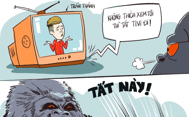 [Tranh vẽ] Kong phản ứng dữ dội trước câu nói của Trấn Thành