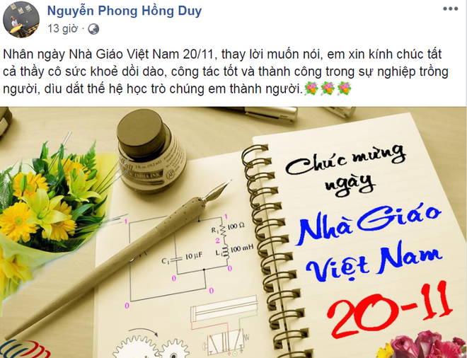 Bận nhiệm vụ quốc gia, Bùi Tiến Dũng không quên gửi lời chúc ngày 20/11 - Ảnh 2.