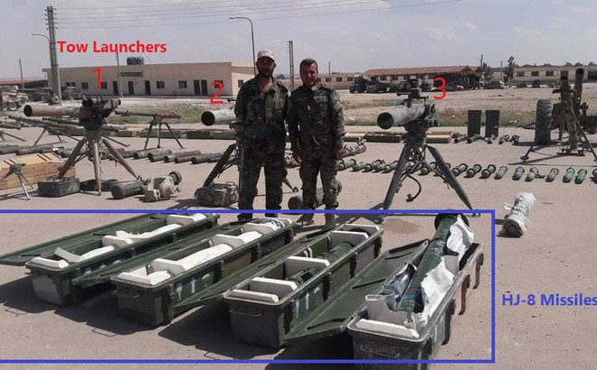 Cận cảnh số vũ khí QĐ Syria thu giữ của phiến quân ở Qalamun: Có tên lửa Mỹ, Trung Quốc