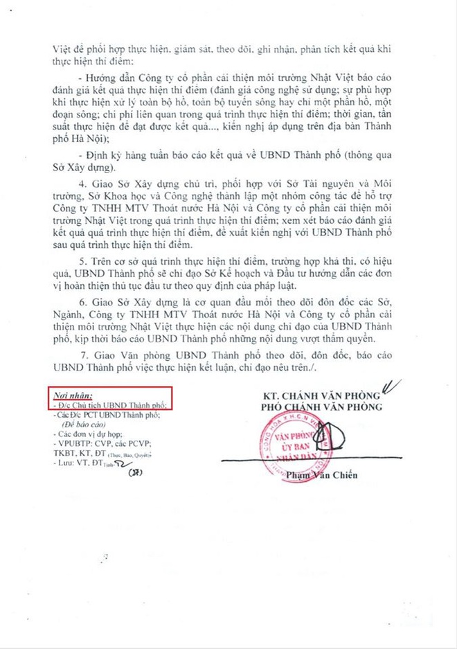 Tổ chức Nhật Bản JEBO buồn vì Chủ tịch Hà Nội nói thử nghiệm làm sạch sông Tô Lịch không xin phép - Ảnh 3.