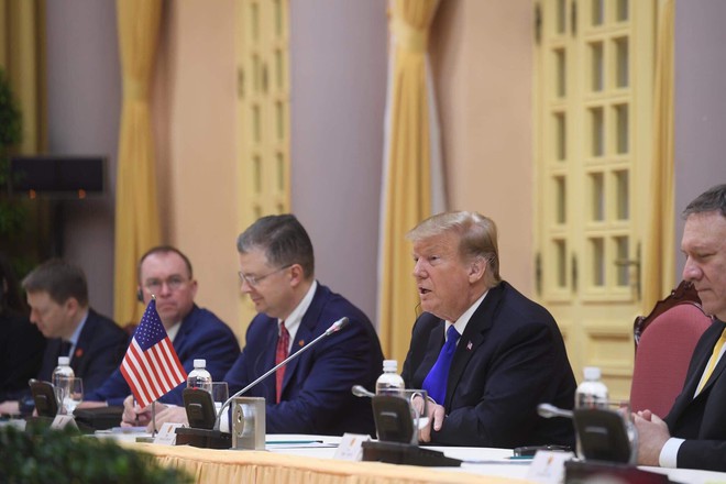 [ẢNH] Toàn cảnh cuộc hội đàm của Tổng thống Mỹ Donald Trump và Tổng Bí thư, Chủ tịch nước Nguyễn Phú Trọng - Ảnh 10.