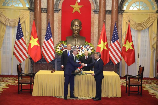 [ẢNH] Toàn cảnh cuộc hội đàm của Tổng thống Mỹ Donald Trump và Tổng Bí thư, Chủ tịch nước Nguyễn Phú Trọng - Ảnh 16.