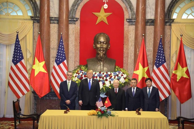 [ẢNH] Toàn cảnh cuộc hội đàm của Tổng thống Mỹ Donald Trump và Tổng Bí thư, Chủ tịch nước Nguyễn Phú Trọng - Ảnh 14.