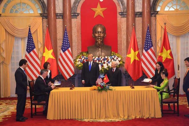[ẢNH] Toàn cảnh cuộc hội đàm của Tổng thống Mỹ Donald Trump và Tổng Bí thư, Chủ tịch nước Nguyễn Phú Trọng - Ảnh 19.