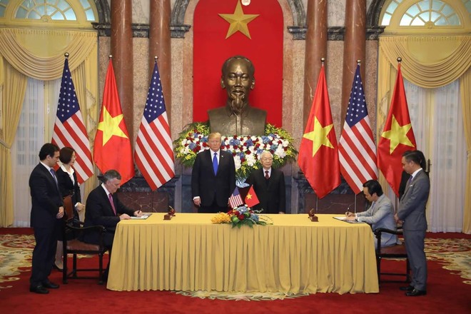 [ẢNH] Toàn cảnh cuộc hội đàm của Tổng thống Mỹ Donald Trump và Tổng Bí thư, Chủ tịch nước Nguyễn Phú Trọng - Ảnh 20.