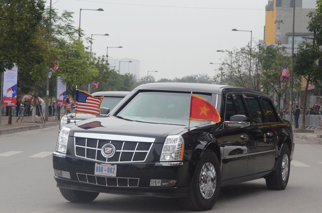 Siêu xe Quái thú đưa TT Trump tới Phủ Chủ tịch để gặp gỡ Tổng Bí thư, Chủ tịch nước Nguyễn Phú Trọng - Ảnh 5.