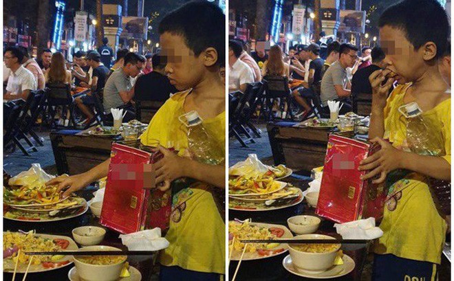 Bốc vội miếng thịt thừa nhét vào miệng, cậu bé lang thang khiến mọi người ngoái lại nhìn Bốc vội miếng thịt thừa nhét vào miệng, cậu bé lang thang khiến mọi người ngoái lại nhìn