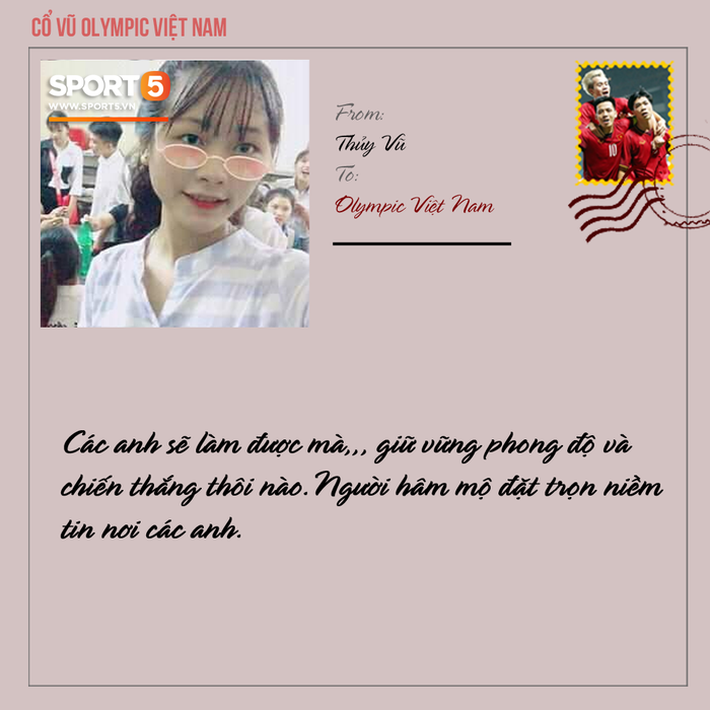 Những lời chúc thân thương tiếp thêm sức mạnh cho Olympic Việt Nam trước trận cầu lịch sử với UAE - Ảnh 6.