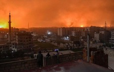 NÓNG: Bầu trời Damascus, Syria đỏ rực lửa - Không quân Nga tấn công ồ ạt