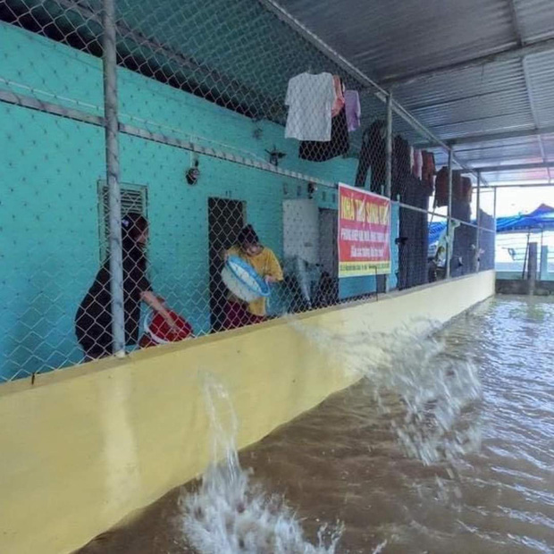 Nỗi khổ của sinh viên mùa mưa: Phòng ốc ngập lênh láng, quần áo sách vở ướt nhẹp, cả xóm trọ thi nhau tát nước - Ảnh 1.