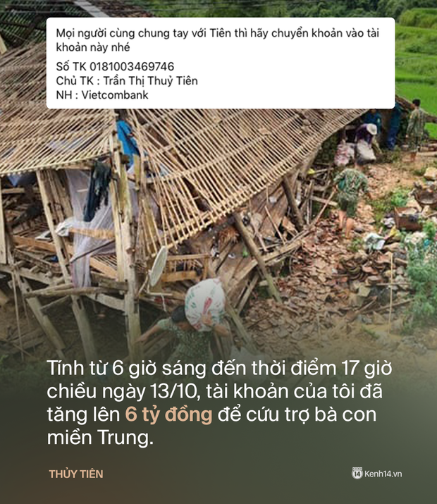 Phỏng vấn nóng Thuỷ Tiên đến Huế cứu trợ miền Trung: Đã kêu gọi được hơn 8 tỷ, bán hết hột xoàn làm từ thiện và chưa kịp báo chồng - Ảnh 2.