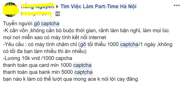 Nghề gõ Captcha kiếm tiền vẫn còn tồn tại ở năm 2020 - Ảnh 3.