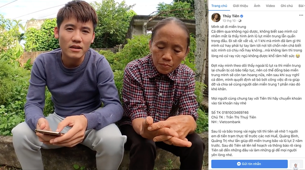 Cả “vũ trụ vlogger” cùng đồng lòng hướng về miền Trung: Khoai Lang Thang kêu gọi được 1,65 tỷ đồng, Bà Tân Vlog gửi thẳng 50 triệu ủng hộ - Ảnh 5.