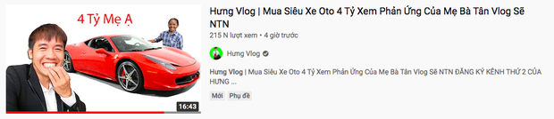 Sau loạt lùm xùm phải nộp phạt, Hưng Vlog khoe mua xe 4 tỷ, tuyên bố với bà Tân: “Con đầy tiền”? - Ảnh 1.