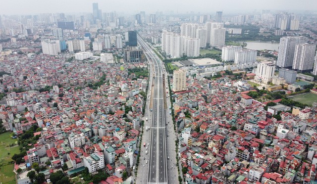 Mục sở thị Vành đai 3 trên cao đẹp nhất Hà Nội đoạn Mai Dịch - Nam Thăng Long trước giờ thông xe - Ảnh 9.