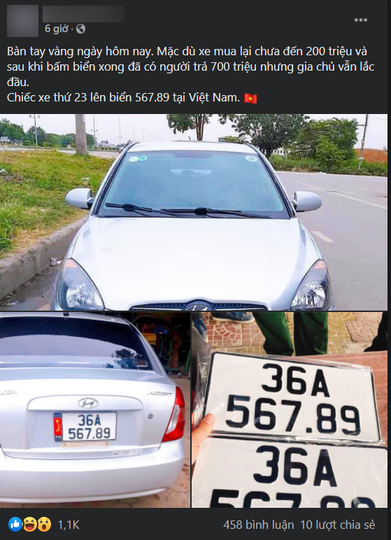 Thanh Hoá: Bỏ 200 triệu mua Hyundai Accent, bấm được biển 567.89, có người trả 700 triệu vẫn chưa chịu bán - Ảnh 1.